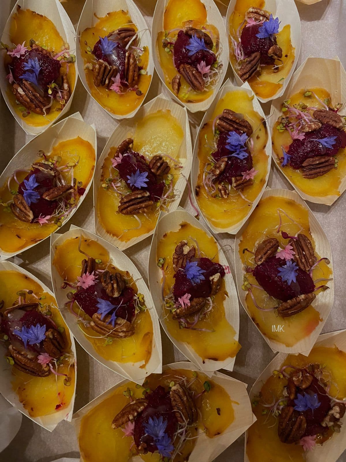 Bouchées de courge rôtie et noix de pécan